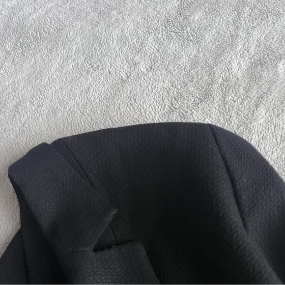 Theory Lanai Urban Blazer Open Front Suit Tailored Jacket Stretch Wool Black 00 - Picture 9 of 12